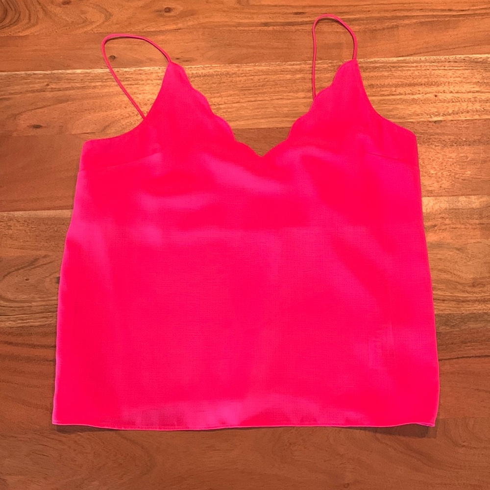 Topshop Hot Pink Sleeveless Blouse
